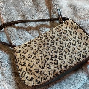 Liz Clairborne leopard pochette handbag
